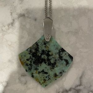 Kendra Scott Necklace, Adjustable, Turquoise and Silver